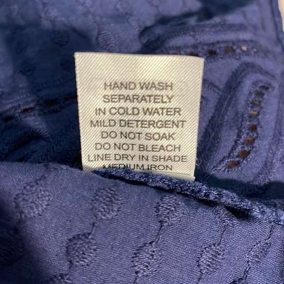 Melissa Odabash Ashley Embroidered Mini Dress Swim Coverup in Navy SZ M NWT - Picture 6 of 6